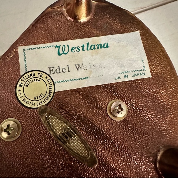 I Love You Porcelain Heart Shaped Music Box Ornate Westland Co. Vintage Japan - Picture 10 of 12